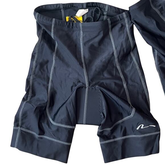 2 Pairs Nashbar Bike Shorts Mens XXL Black Padded Cycling Spring - Picture 3 of 6